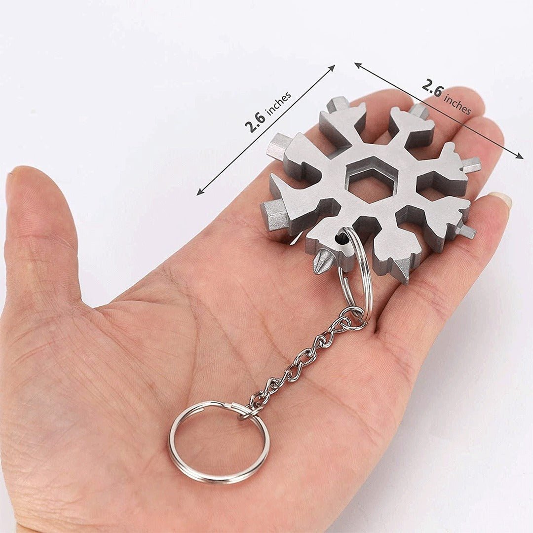 All-in-1 Multi-Tool - High-Carbon Steel Spanner, Hex Wrench, Screwdriver, Bottle Opener (Silver) - Flymaster Shop