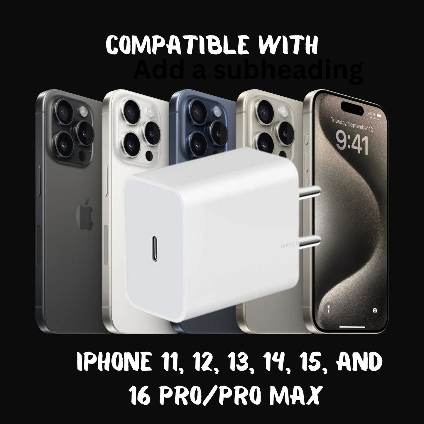 Original 20W Fast Charger Adapter for Apple iPhone 11/12/13/14/15/16 Pro Max & Pro Models - White - Flymaster Shop