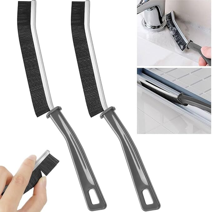 Plastic Gap Cleaning Brush β Multi-Purpose Track & Corner Cleaner for Kitchen, Bathroom & Windows (Pack of 2) - Flymaster Shop