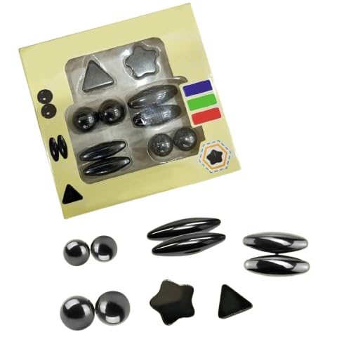 10-in-1 Magnet Kit: Stress Relief, Educational Science, Creative Crafting & Teamwork Skill Building with Magnetic Balls, Bars, Rings, Threads, and Car Magnets. - Flymaster Shop