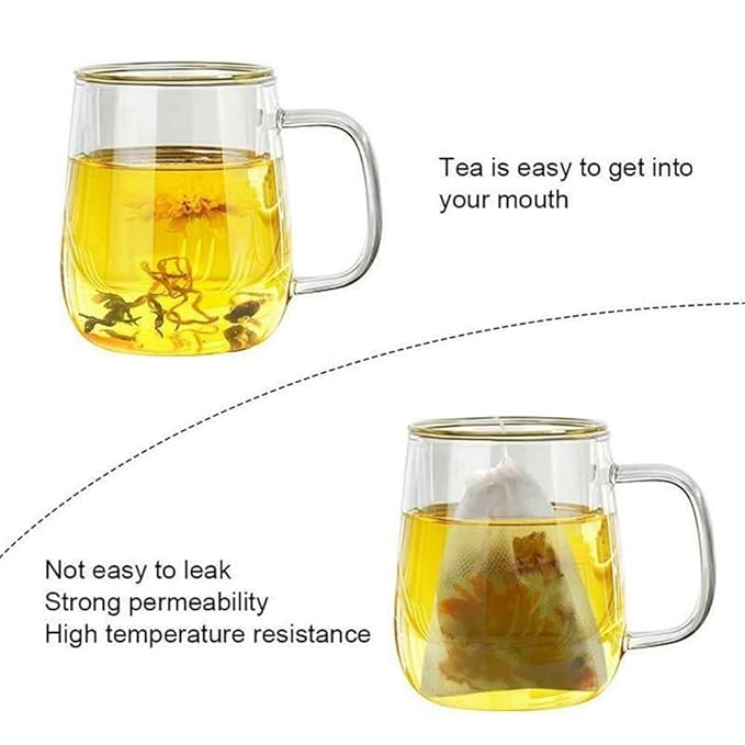 100pcs Transparent White Disposable Tea Filter Bags – Empty Tea Bags for Loose Leaf Tea, Herbal Tea, Coffee, and More (5x7cm) - Flymaster Shop