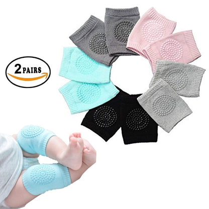 2 Pair Baby Knee and Elbow pad Baby Crawling Elbow pad Baby Leg Warmer Baby Kneecap (Multi Color) - Flymaster Shop