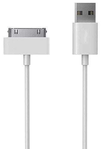30 Pin USB Data Cable Charger – Compatible with iPhone 4/4S, iPad 2, iPod, iPhone 3G/3Gs (White) - Flymaster Shop