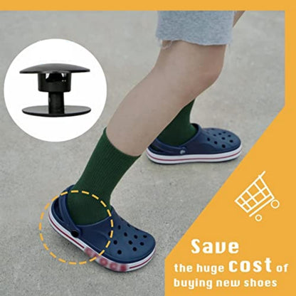 12 Sets Crocs Rivets Replacement Rivets for Crocs, Universal Crocs Shoes Repair Rivets,Replacement Parts for Crocs (Black)