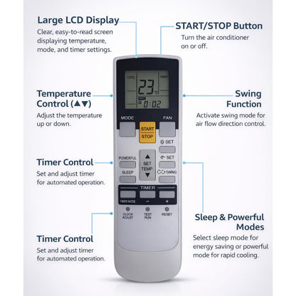 O General Split/Window AC | Air Conditioner Remote |  Compatible and Convenient
