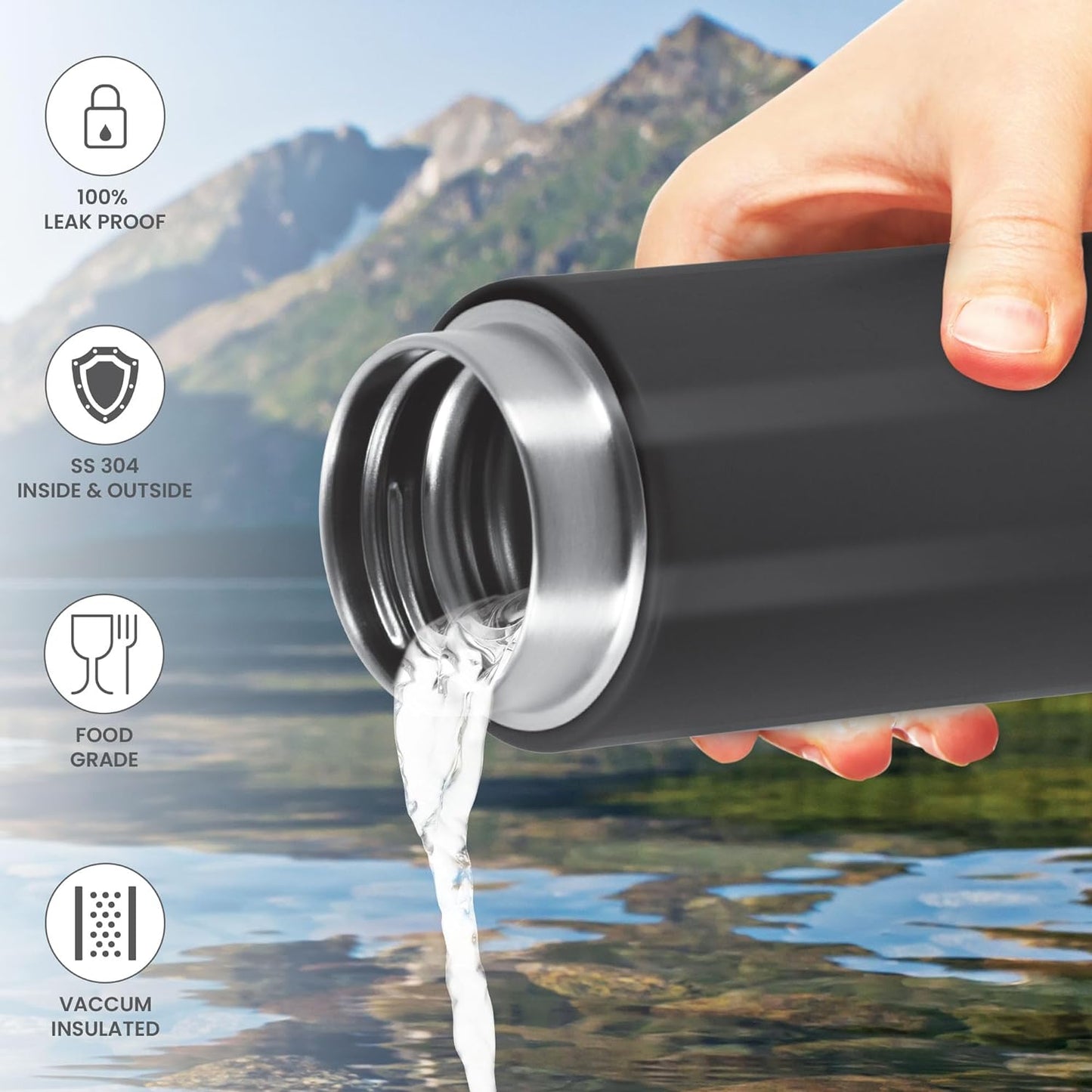 Shiny Thermosteel Stainless Steel Bottle Cap – Replacement Lid (Cap Only)