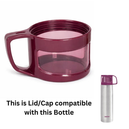 Milton Glassy Thermosteel Water Bottle – 350ml Hot & Cold Bottle with Cup Lid (Lid Cap Only)