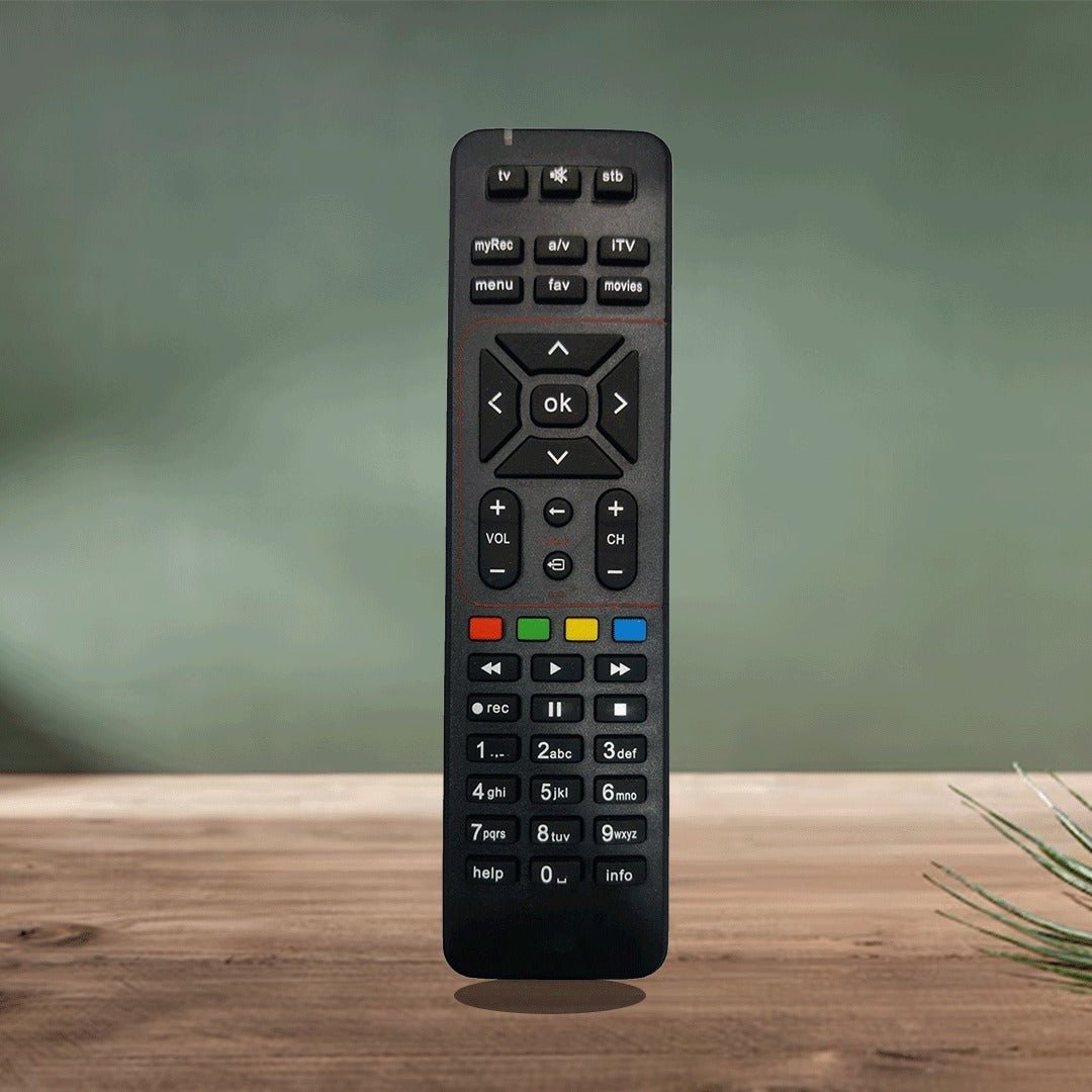 Airtel DigitalTV DTH Television Setup Box Remote Control for SD & HD Recording, Compatible with All Airtel DTH Set-Top Boxes (Black). - Flymaster Shop