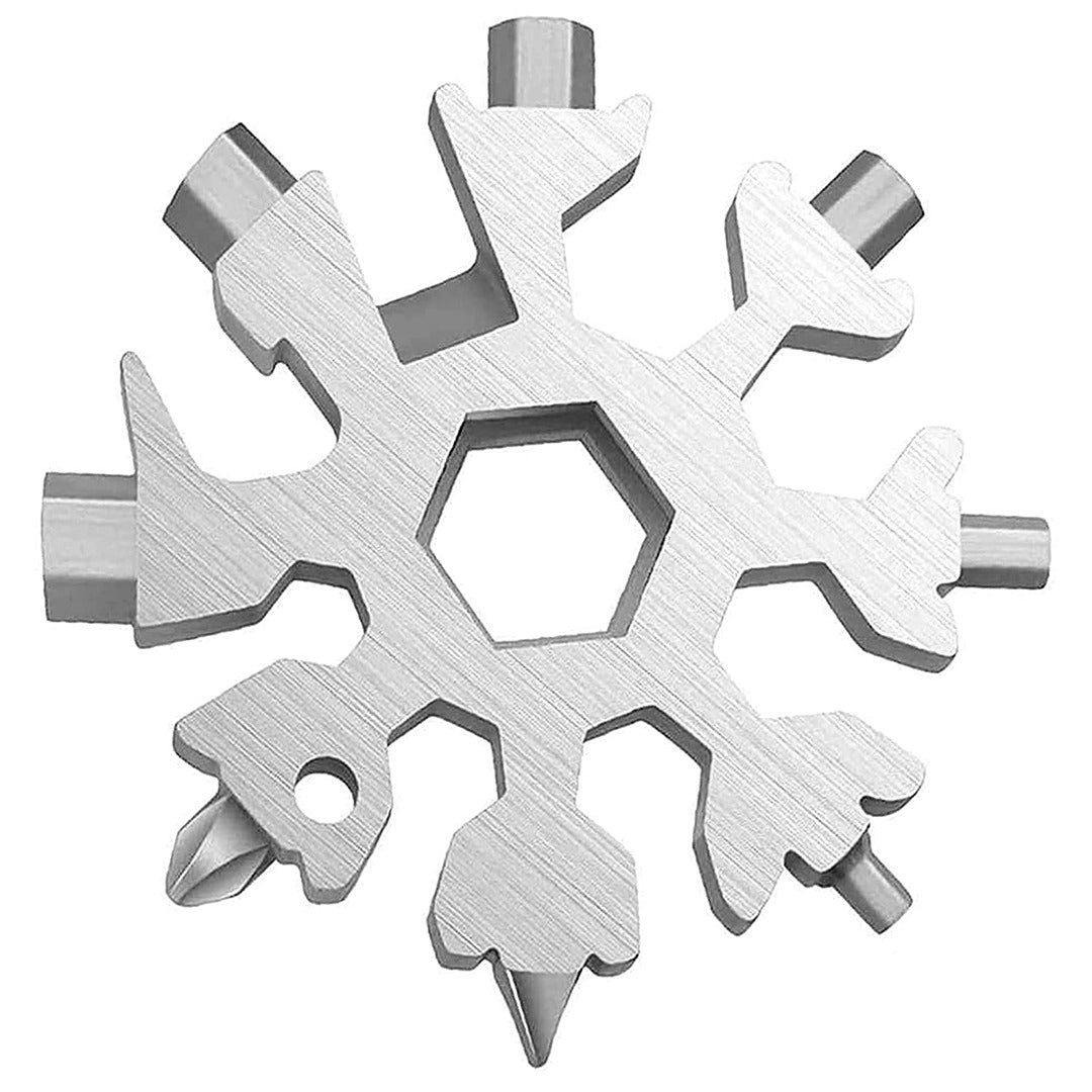 All-in-1 Multi-Tool - High-Carbon Steel Spanner, Hex Wrench, Screwdriver, Bottle Opener (Silver) - Flymaster Shop