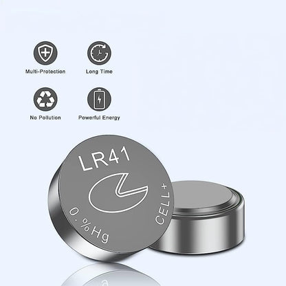 Button Cell Batteries | LR41, AG3, SR41 | High-Quality 1.5V Alkaline Battery with Long Life Span - Flymaster Shop