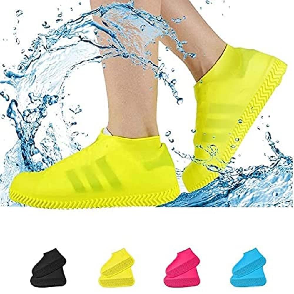 Enterprise Waterproof Shoe Covers, Reusable Silicone Cover, Shoes Rain Boots for Men, Women, Kids | Rainy Season Travel | Anti-Slip Water Resistant Rubber Overshoes Protectors (Large Size, Multicolor) - Flymaster Shop