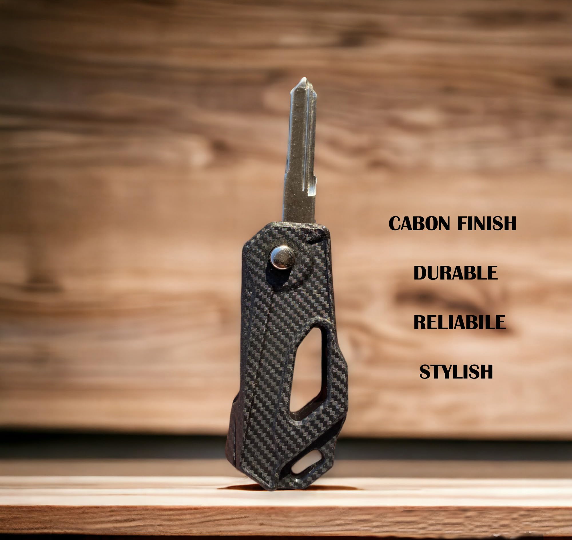Flip Key Fob Compatible for Yamaha R15: Carbon Finish for Streamlined Access & Enhanced Security - Flymaster Shop