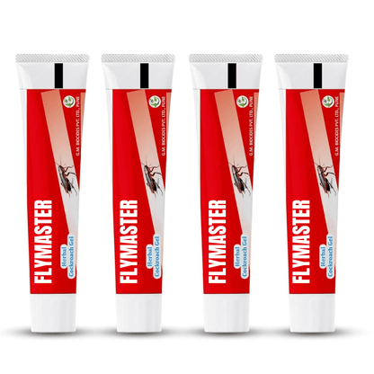 Fly master Herbal Cockroach Gel Pack Of 4|10 Minutes Result Guaranty Removes | Entire Cockroach Infestation Powerful Cockroach Repellent For Home|100% Organic Chemical Free Roach Gel Bait For Home Kitchen - Flymaster Shop