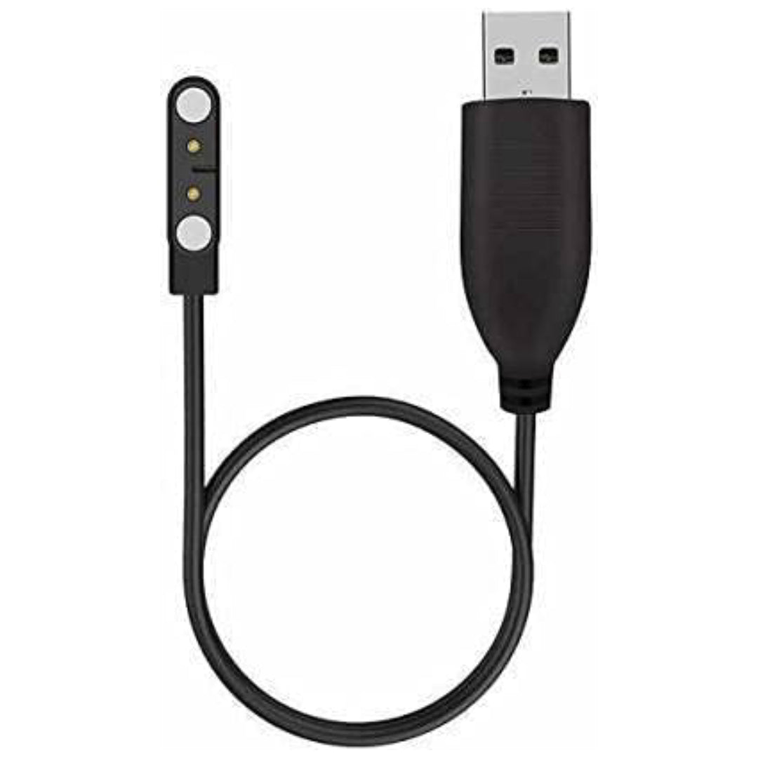 Flymaster 2 Pins Magnetic Suction Charger Cable | Smartwatch Accessories | 0.5 m Cable Length, Magnetic Charging - Flymaster Shop