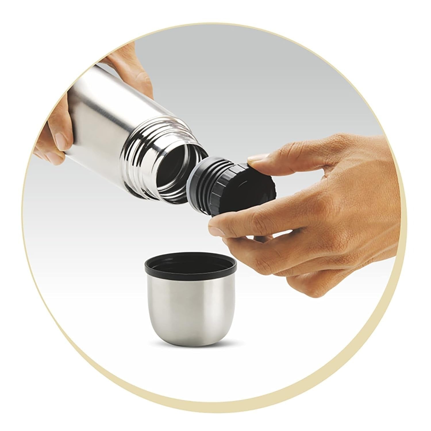 Spare Lid Compatible with Milton Thermosteel Bottle 350ml/500ml | Leak-Proof Plain Cap | ISI Certified