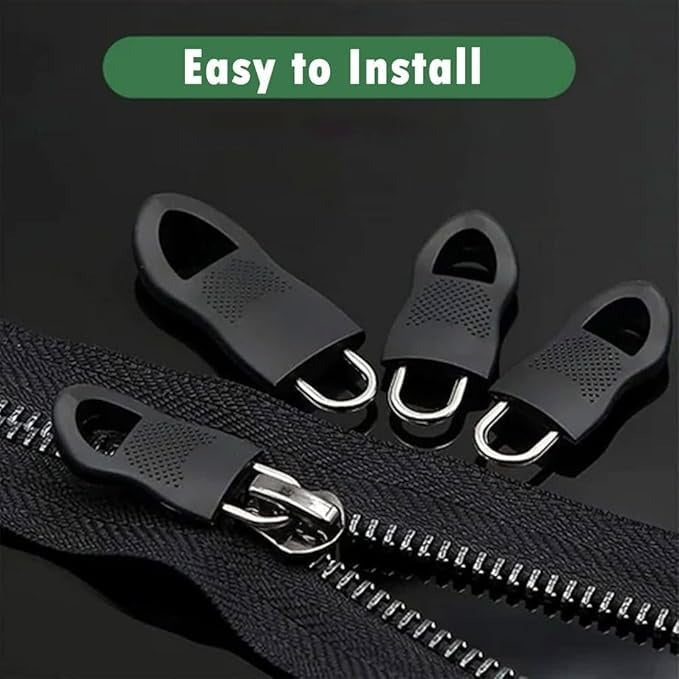 Flymaster Zipper Puller Set – 10pcs U-Shaped Resin Zip Heads for Bags & Waistbands