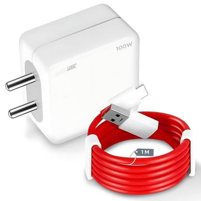 100W Original OnePlus SUPERVOOC Charger – Fast Charging Adapter for OnePlus Nord CE4/CE3/CE3 Lite 5G and Dash/VOOC/Wrap Charging Support