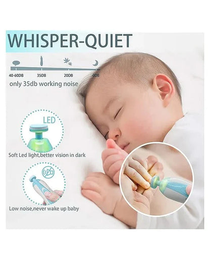 Nail Trimmers for New Born Babies, Baby Nails Cutter, Electric Kids Nail Grinder, Safe Nail Filer and Clippers for Newborn Or Toddler Toes and Fingernails with Light. - Flymaster Shop