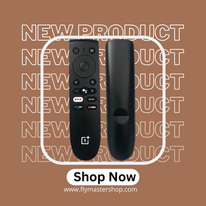 OnePlus Smart TV Remote | Voice & Google Assistant Command | YouTube, Netflix, Prime Video Support | Compatible with LCD/LED Models. - Flymaster Shop