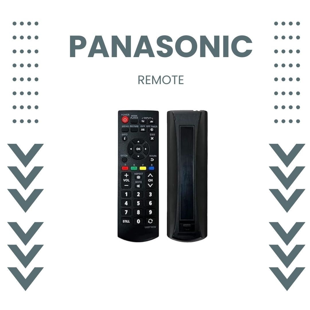 Panasonic TV Remote Control - Compatible with LCD, LED, Plasma TVs | Model 1180 - Black - Flymaster Shop