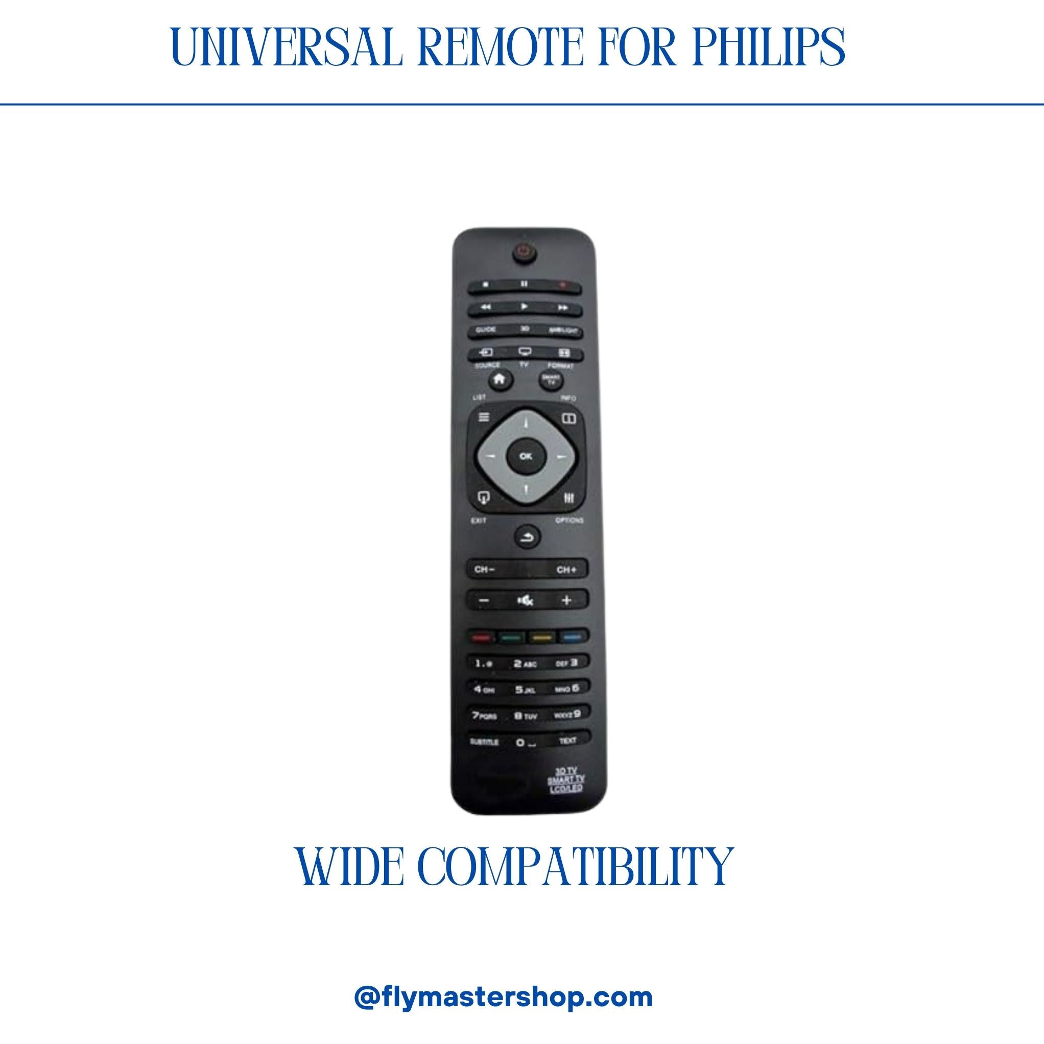 Philips LCD/LED TV Universal Remote – Easy-to-Use, Compatible with Multiple Models. - Flymaster Shop