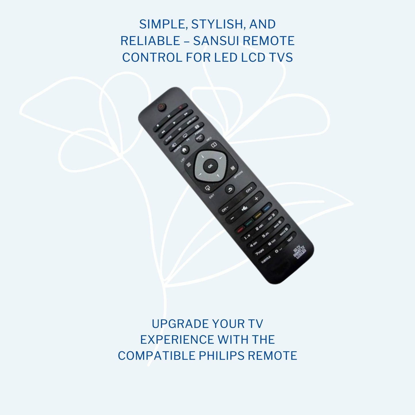 Philips LCD/LED TV Universal Remote – Easy-to-Use, Compatible with Multiple Models. - Flymaster Shop