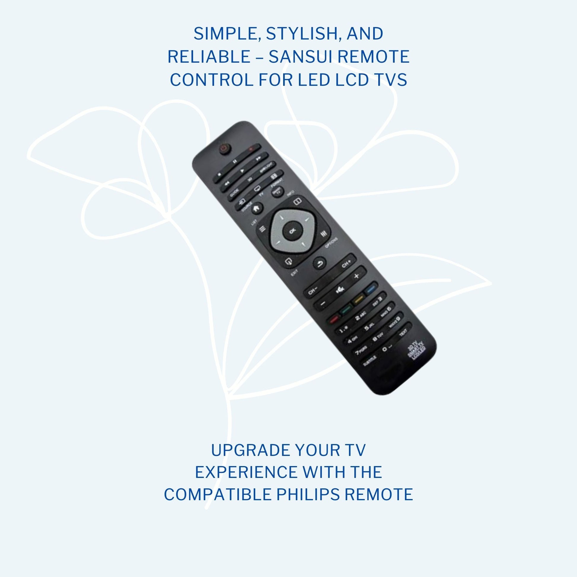 Philips LCD/LED TV Universal Remote – Easy-to-Use, Compatible with Multiple Models. - Flymaster Shop
