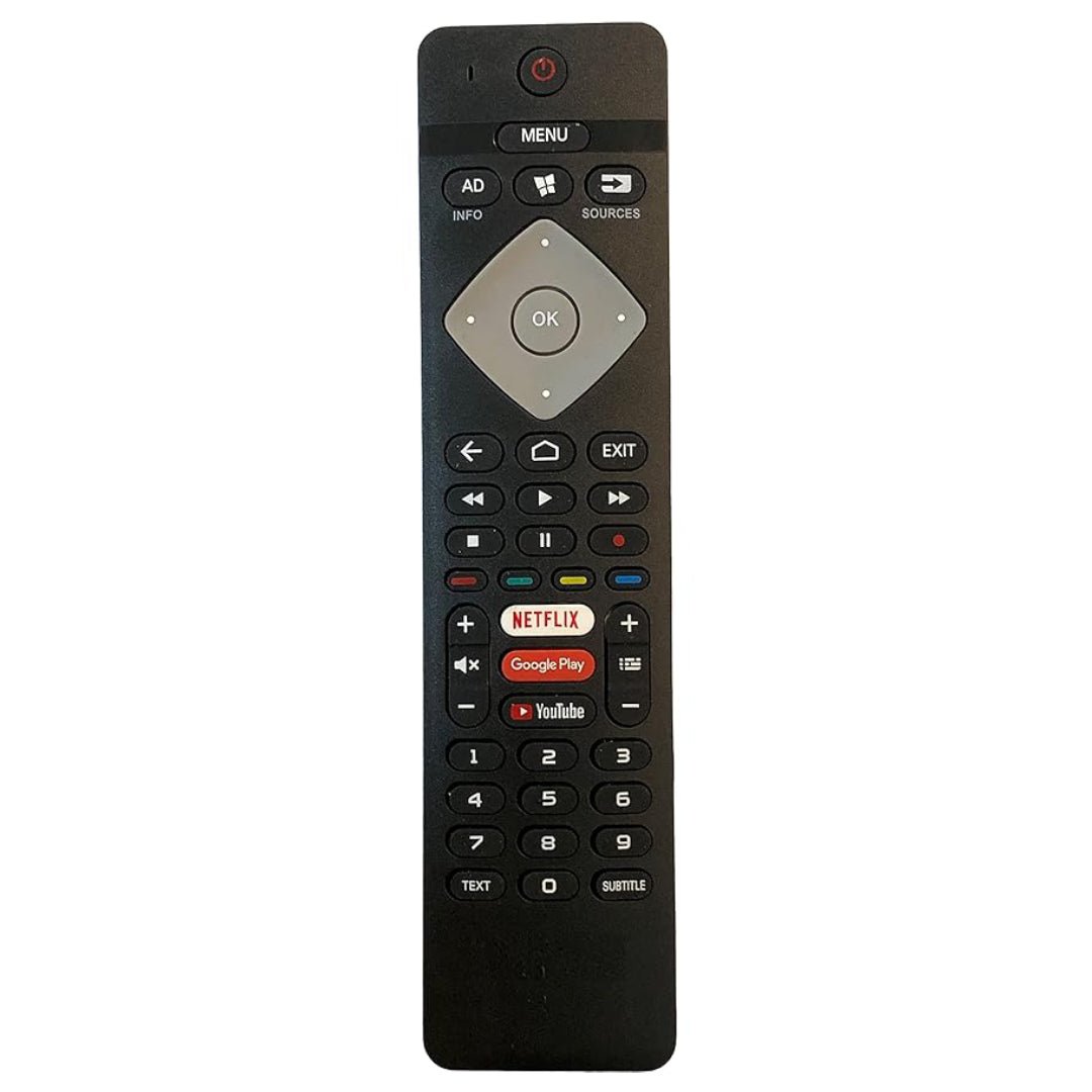 Philips Smart Android 4K Television | Remote Controls | Features hotkeys for Netflix, YouTube, Rakuten TV, and Ambilight compatibility with original remote. - Flymaster Shop