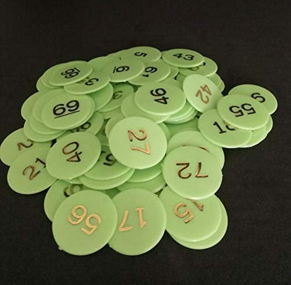 Plastic Numerical Token/Coins (1 To 100) Number Coins Yellow Colur(Small) (Coins Size 31Mm) - Flymaster Shop