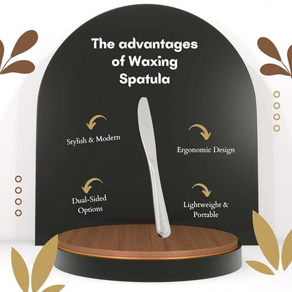 Premium Steel Wax Knife Set Experience Salon-Quality Results at Home with Silky Finish Waxing Spatulas (Set of 2) for Effortless Application and Flawless Results. - Flymaster Shop