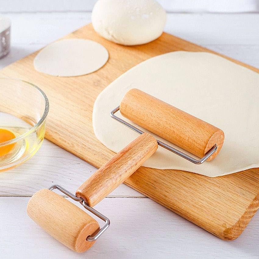Rolling Pin Wooden Rolling Pin Kitchen Utensils for Baking Dough Pizza Cake Fondant Pie Pasta Biscuits Double Head - Flymaster Shop