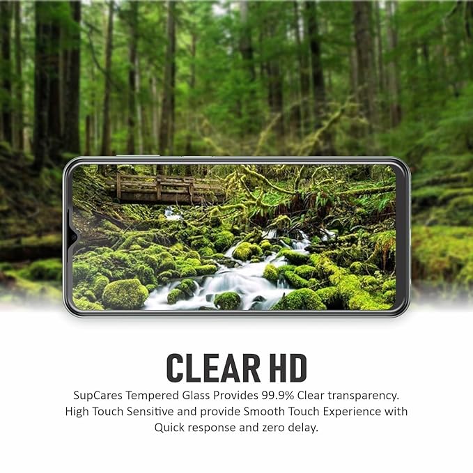 Samsung Galaxy M33 5G, Galaxy M13, Galaxy M13 5G, and Samg Galaxy F23 (6.6 Inch) | Edge to Edge Tempered Glass| Easy Self Installation Kit and Black Color | Phone Accessories | - Flymaster Shop