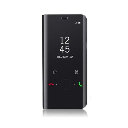 Samsung J3 Clear View Electroplate Mirror Protective Leather Flip Cover with Glass - Premium, Stylish, and Durable Case for Ultimate Protection and Functionality. - Flymaster Shop