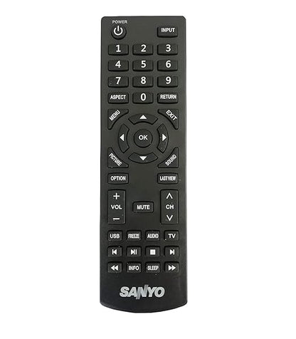 Sanyo LED LCD HD TVs | TV Accessories | All-in-one remote with black finish and compatibility for all Sanyo TV models. - Flymaster Shop