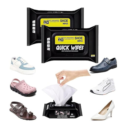 Shoe Cleaning Wipes Pack of 2 (80+80)– Instant Sneaker Cleaner & Dirt Remover for Shoes, Sneakers & Boots - Flymaster Shop