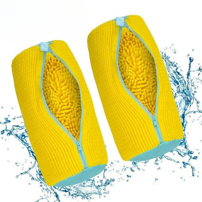 Shoe Washing Machine Bag with 1 Pair Adjustable Shoe Trees 360° Deep Shoe Cleaning Bag for Washer Shoe Washing Bags with Zipper Microfiber Sneaker Pouch Laundry Shoe Bags for All