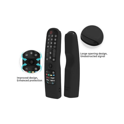 Silicone Case for LG Magic Remote AN-MR21GA MR22GA MR23GA - Protective Cover with Loop (Black) - Flymaster Shop