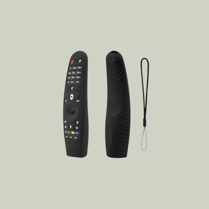 Silicone Remote Case for LG Magic Remote MR18 MR19 MR20 – Protective Cover with Loop (Black) - Flymaster Shop