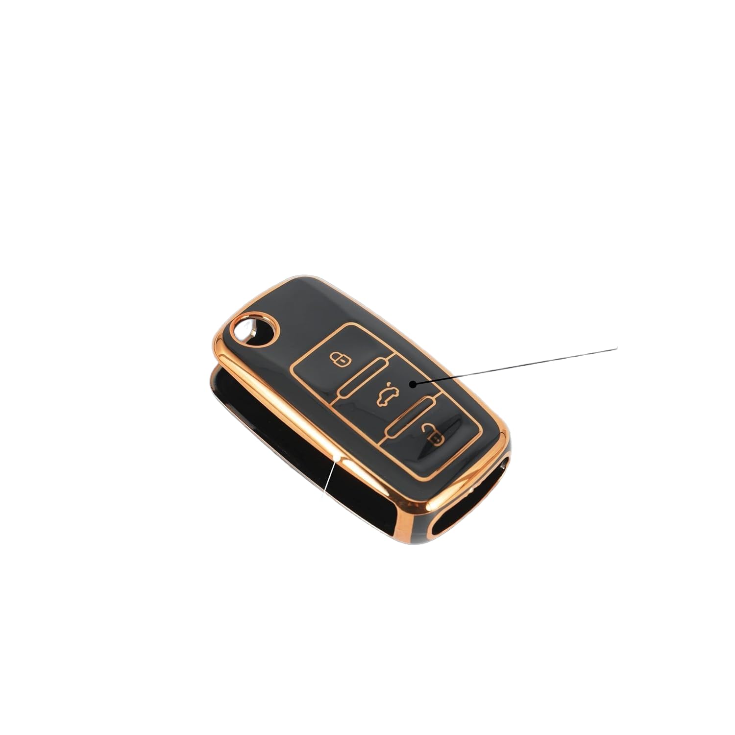Skoda and Volkswagen Models | Automotive Accessories | Protects and Decorates Car Keys with Flip Key Design (Black) - Flymaster Shop