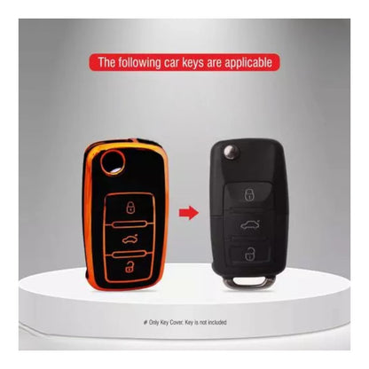 Skoda and Volkswagen Models | Automotive Accessories | Protects and Decorates Car Keys with Flip Key Design (Black) - Flymaster Shop