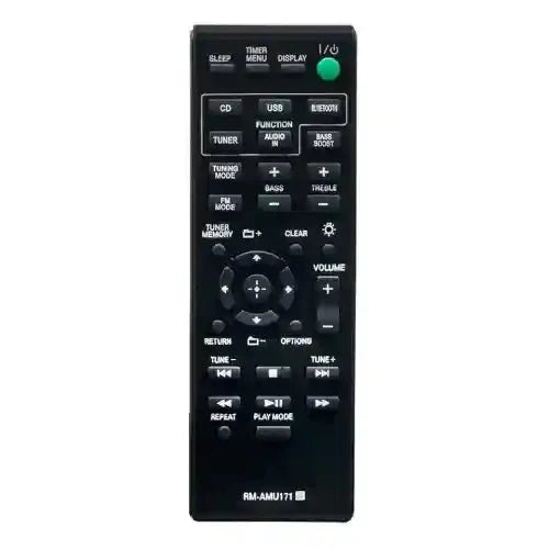 Sony Audio System RM-AMU171 | Remote | Bluetooth Function, CMT-BT60, CMT-SBT100, CMT-BT60B, CMT-BT80W, and HCD-SBT100B (Black) - Flymaster Shop