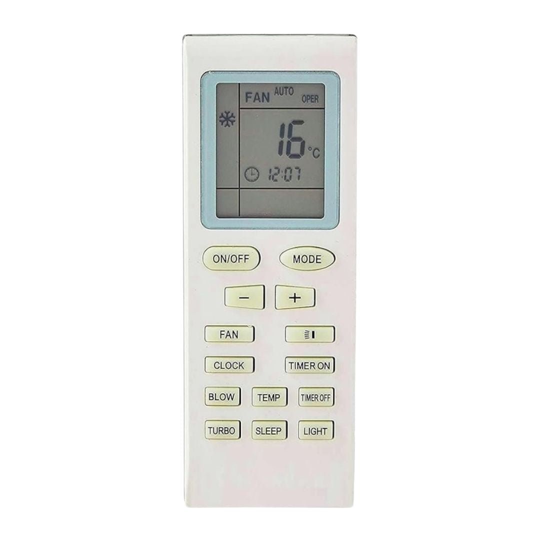 Universal AC Remote Control Compatible with Voltas, Onida, Lloyd, Godrej, Videocon, Croma Window & Split Air Conditioners (Pack of 1) - Flymaster Shop