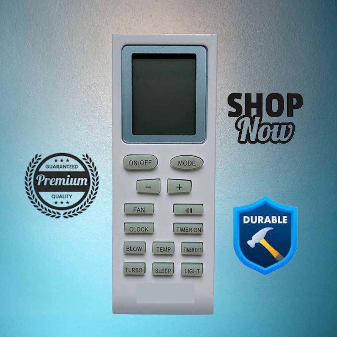 Universal AC Remote Control Compatible with Voltas, Onida, Lloyd, Godrej, Videocon, Croma Window & Split Air Conditioners (Pack of 1) - Flymaster Shop
