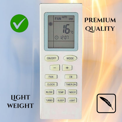 Universal AC Remote Control Compatible with Voltas, Onida, Lloyd, Godrej, Videocon, Croma Window & Split Air Conditioners (Pack of 1) - Flymaster Shop