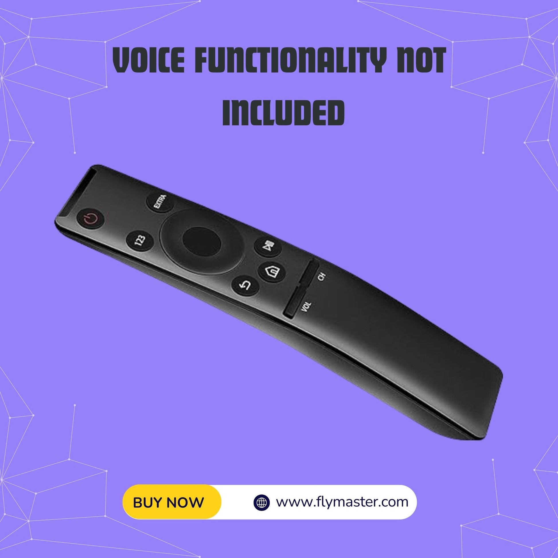 Universal Remote Control for Samsung TVs | Compatible with LED, QLED, UHD, 4K, 8K, Smart TV & More | Netflix & Smart Features. - Flymaster Shop