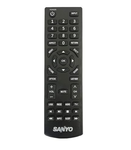 Sanyo LED LCD HD TVs | TV Accessories |   All-in-one remote with black finish and compatibility for all Sanyo TV models.