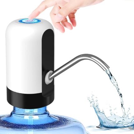 Automatic Water Dispenser Pump For 20 Litre Water Bottle Can With Portable C Type Charging Cable,White