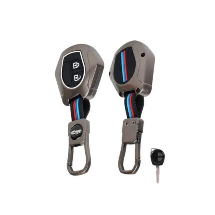 Premium Metal Key Cover for Suzuki Swift, Ertiga, WagonR, Celerio, Swift Dzire, Alto, Fronx, Brezza, S-Presso, Ignis – Compatible with 2-Button Remote Key.