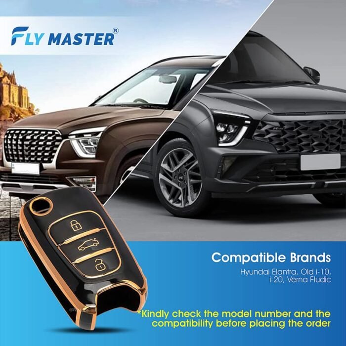 Car Key Cover for Hyundai Elantra, Old I10, I20, Verna Fludic Flymaster Shop