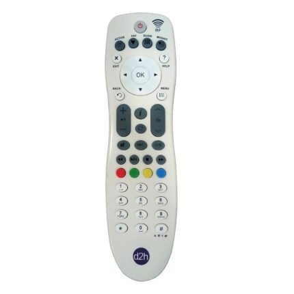 Remote for Videocon D2h Set Top Box RF HD Box (White) Flymaster Shop